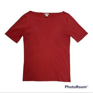 𝅺J. Crew Factory Perfect Fit Tee in Coral, size M - VGUC